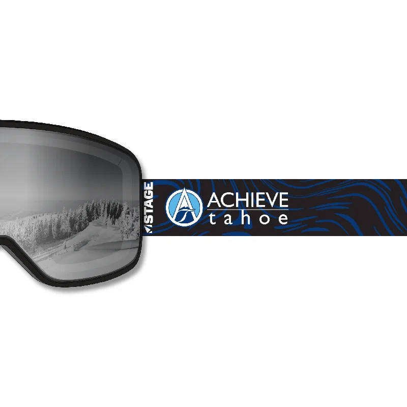 Achieve Tahoe Prop Ski Goggle - Black Frame w/ Mirror Chrome Lens - Adult Universal