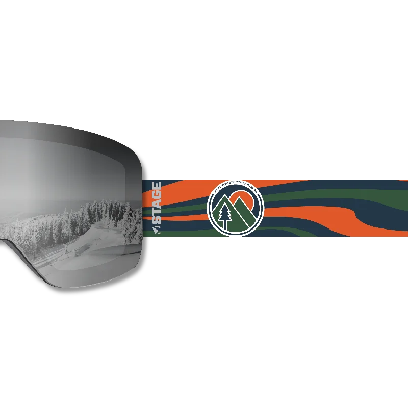 Adaptive Sports Partners Frameless Prop Ski Goggle - Mirror Chrome Smoke Lens