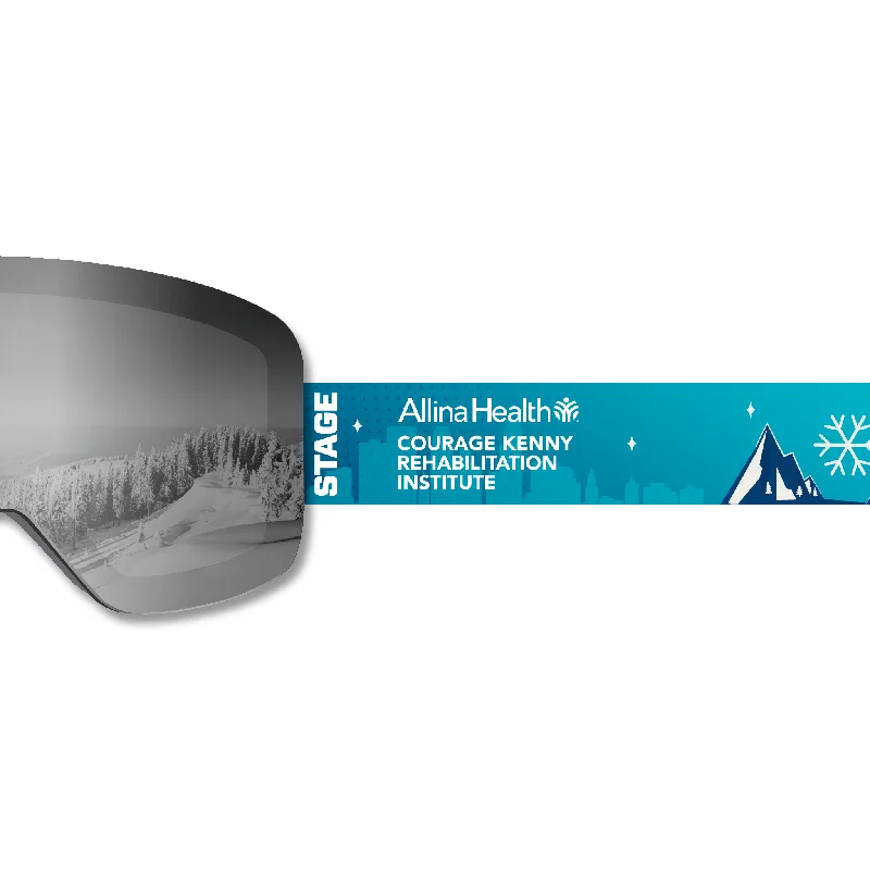 Allina Health Frameless Prop Ski Goggle - Mirror Chrome Smoke Lens