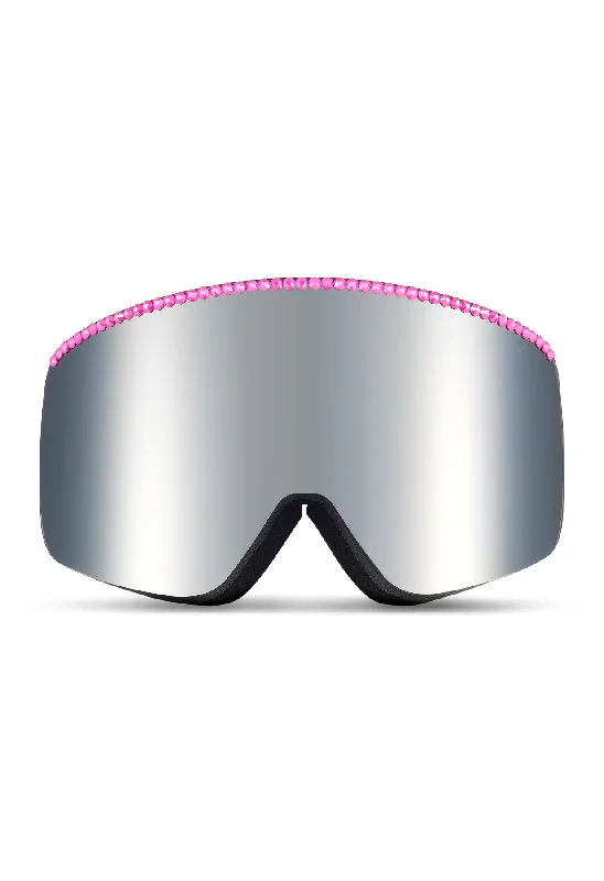 Alt*ego Runway Ski Goggle in Neon Pink with Silver Lens