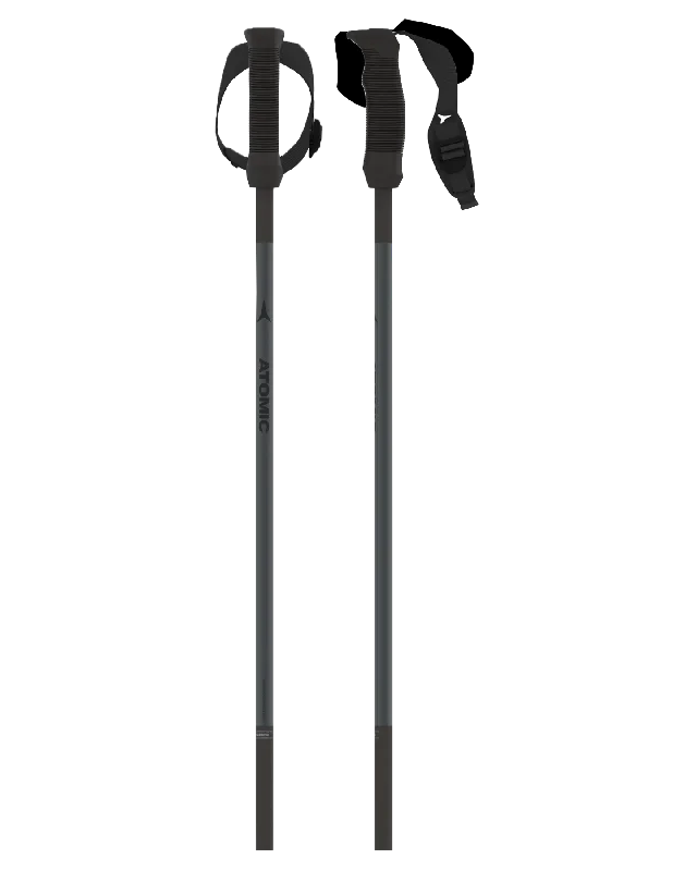 Atomic AMT Carbon SQS Ski Poles - Black / Anthracite - 2023