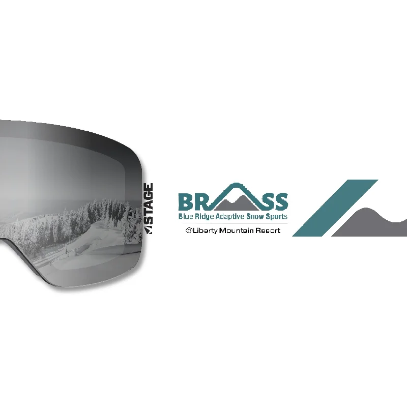 BRASS Frameless Prop Ski Goggle - Mirror Chrome Smoke Lens