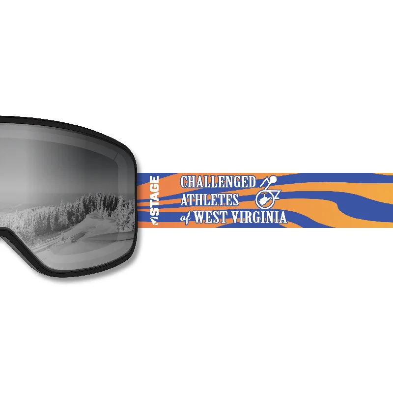 Challenged Athletes of West Virginia Prop Ski Goggle - Mirror Chrome Smoke Lens