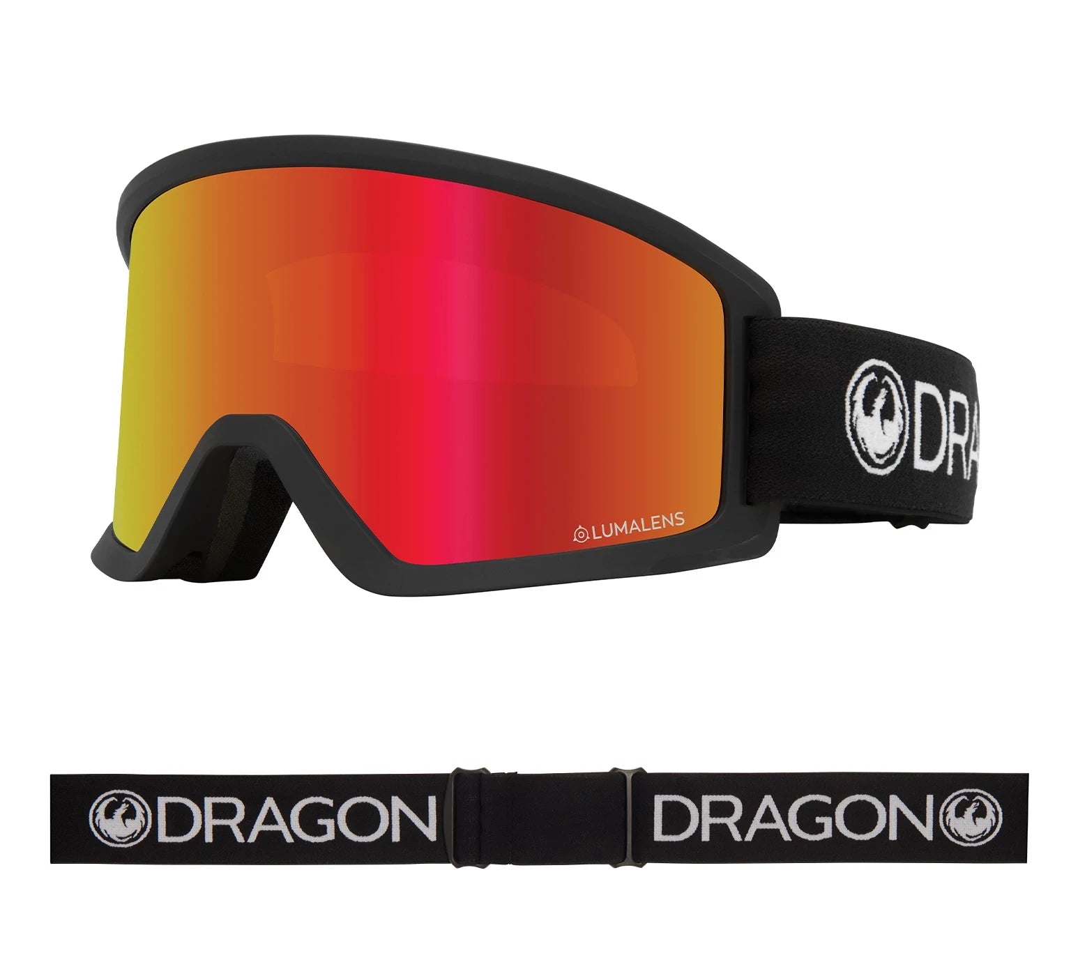 Dragon DX3 OTG Snow Goggles 2024 Black / Lumalens Black Red Ion