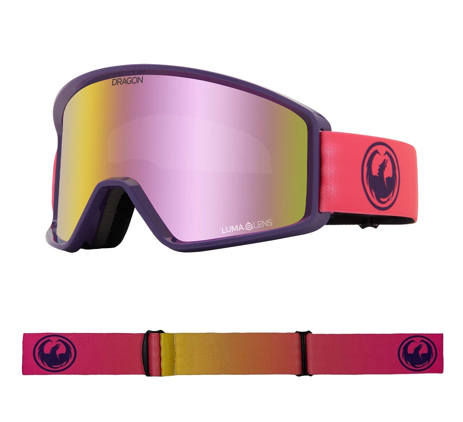 Dragon DXT OTG Snow Goggles 2024 Fade Pink Lite / Lumalens Pink Ion