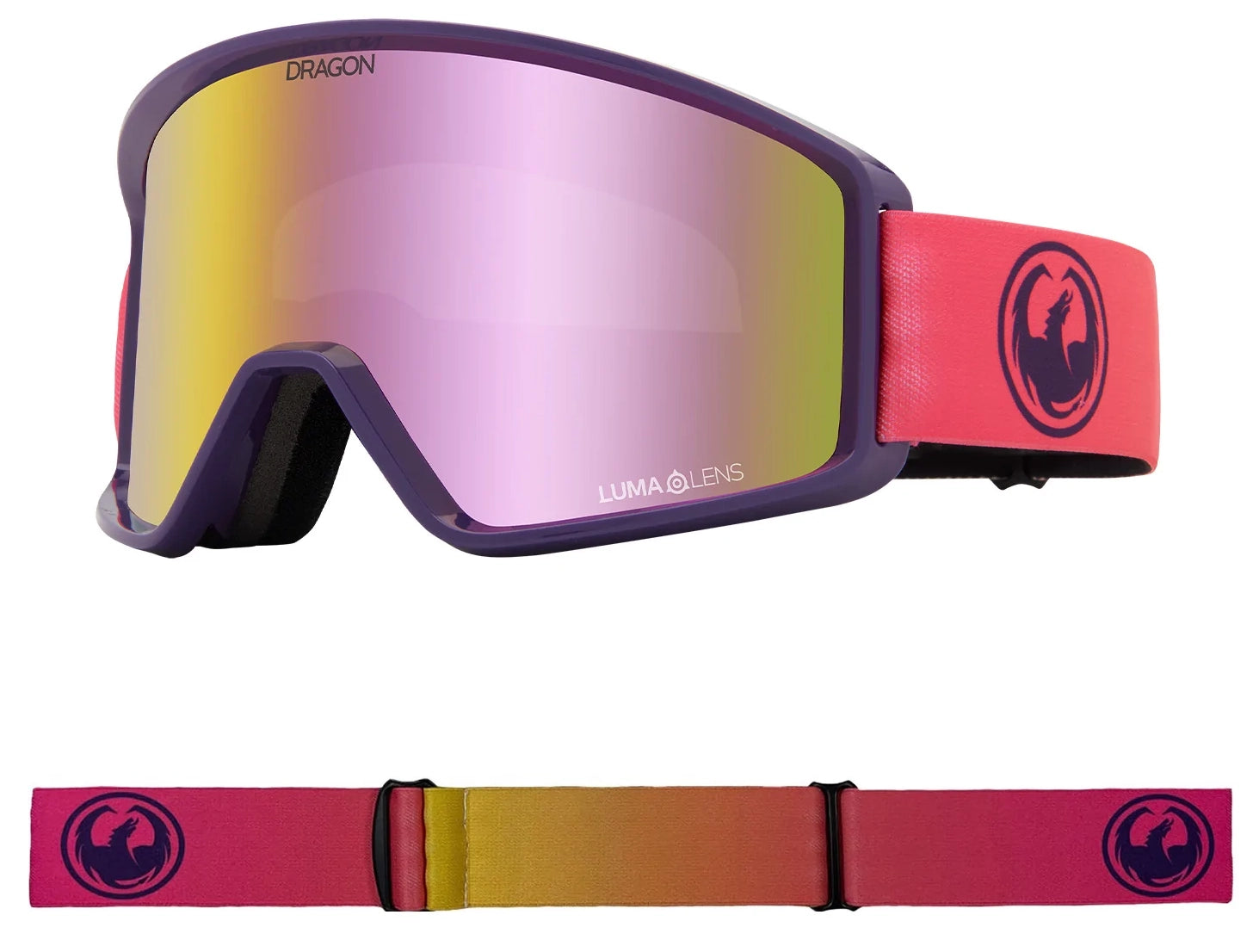 Dragon DXT OTG Snow Goggles 2024 Fade Pink Lite / Lumalens Pink Ion