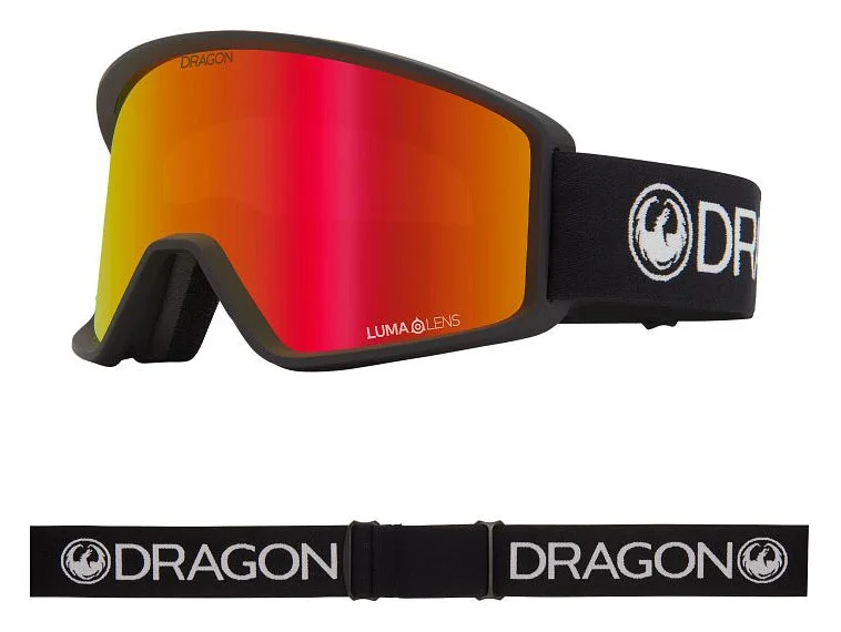 Dragon DXT OTG Snow Goggles Low Bridge 2024 Black / Lumalens Black Red Ion