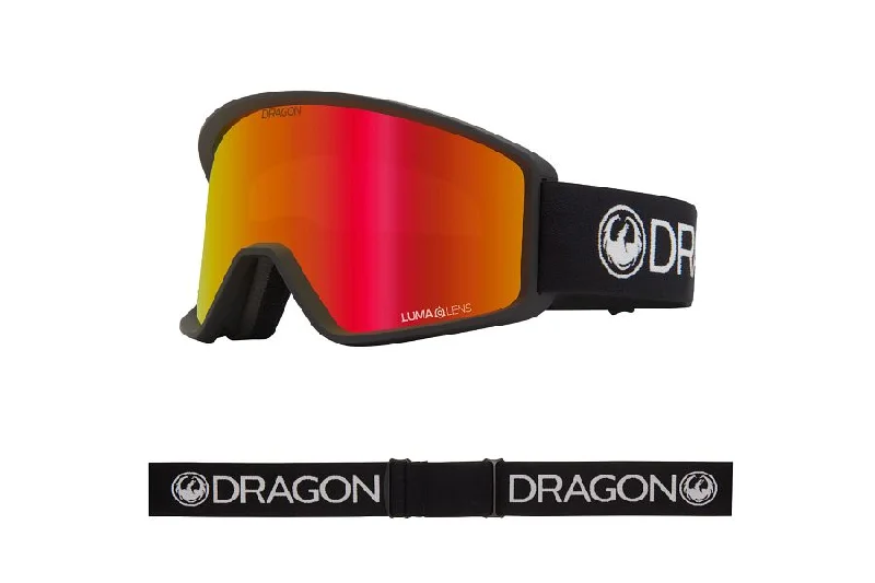 Dragon DXT OTG Snow Goggles Low Bridge 2024 Black / Lumalens Black Red Ion