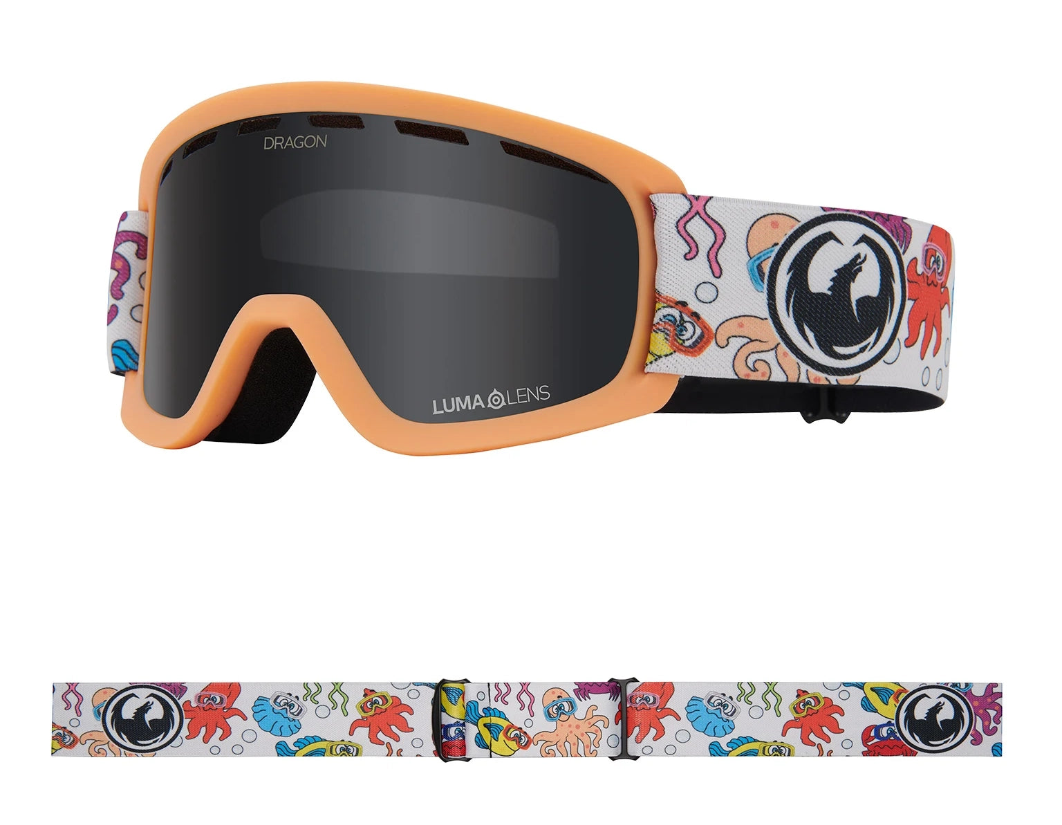 Dragon Lil D Snow Goggles 2024 Sea Friends / Lumalens Dark Smoke