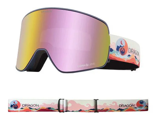 Dragon NFX2 Snow Goggles Low Bridge 2024 Kimmy Fasani Sig 23 / Lumalens Pink Ion + Lumalens Dark Smoke