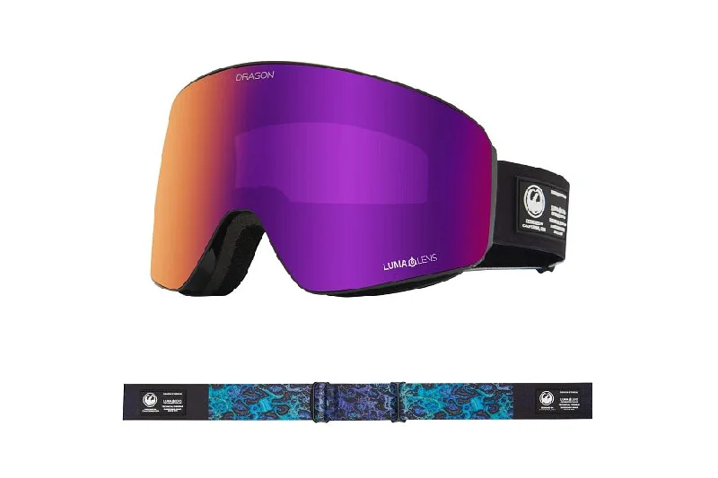 Dragon PXV Snow Goggles Low Bridge 2024 Black Pearl / Lumalens Purple Ion + Lumalens Amber