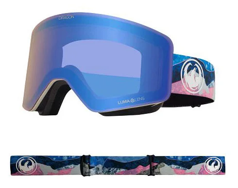 Dragon R1 OTG Snow Goggles Low Bridge 2024 Mountain Bliss / Lumalens Flash Blue + Lumalens Dark Smoke