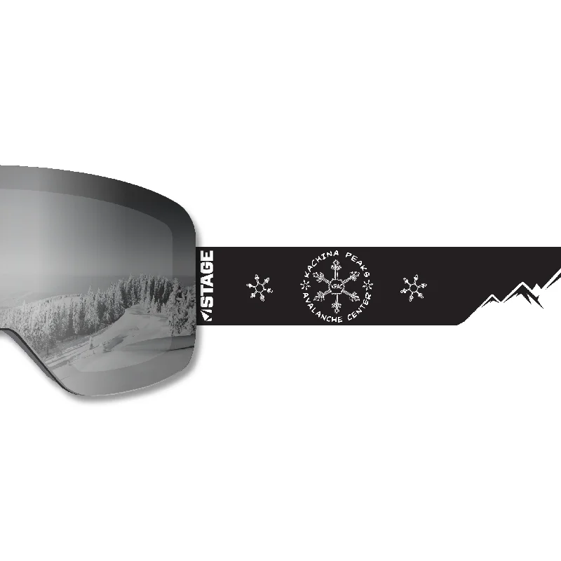 Kachina Peaks Avalanche Center Frameless Prop Ski Goggle - Mirror Chrome Smoke Lens