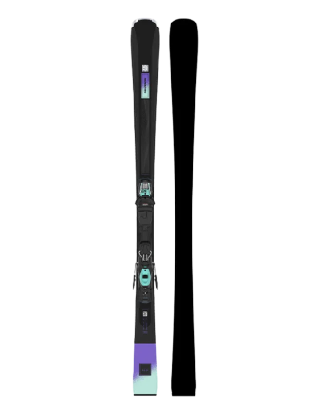 Salomon S/Max N°6 XT Women's Snow Skis (& M10 GW Bindings) - Black / Paisley Purple / Beach Glass - 2024