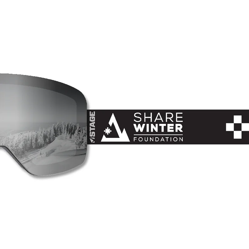 Share Winter Foundation Frameless Prop Ski Goggle - Mirror Chrome Smoke Lens