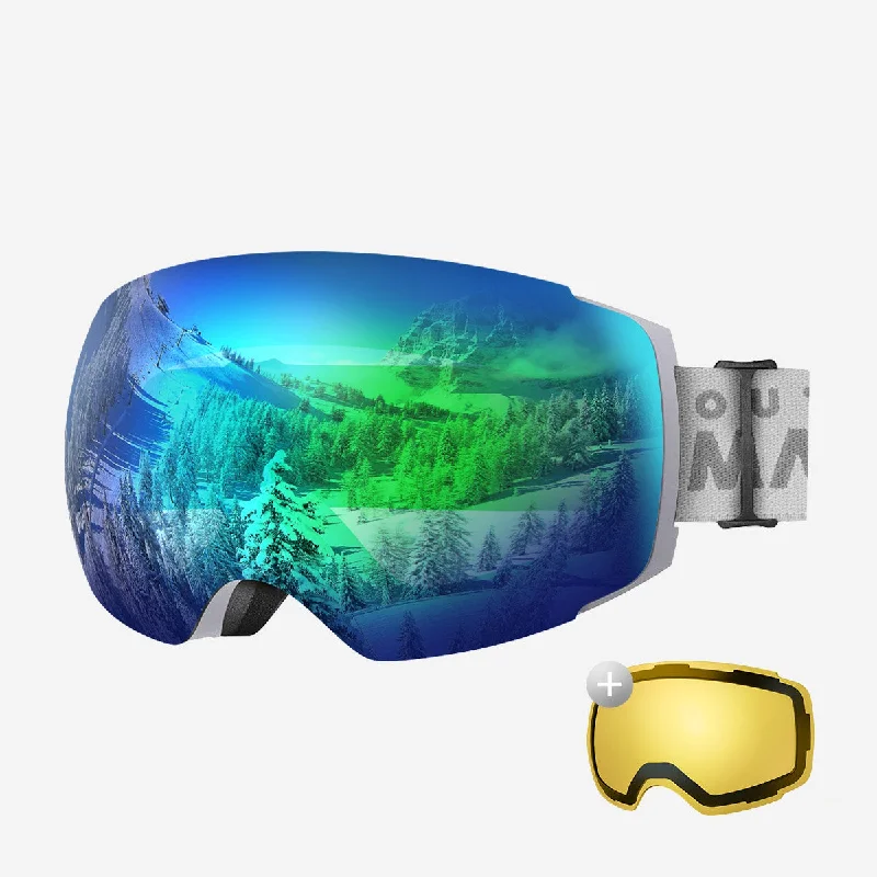 Grey Frame VLT 18% Grey Lens with Full REVO Green+VLT 75% Polarized Yellow Lens