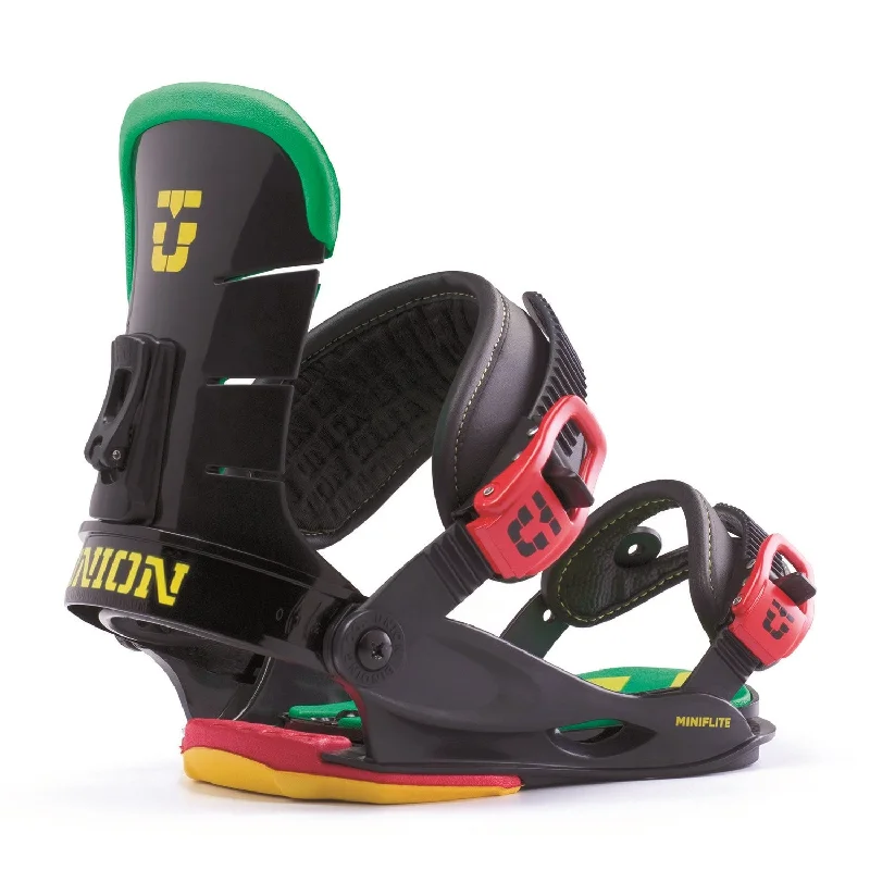 Union Mini Flite Bindings Red/Green S/M Youth Kids Bindings - SALE