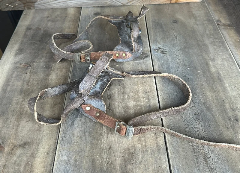 Vintage Leather Snowshoe Bindings