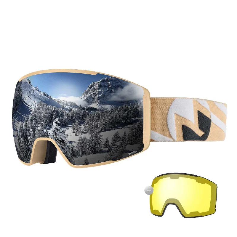 Peach Strap VLT 9% Silver Lens + Polarized Yellow Lens VLT 75%