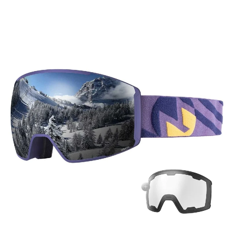 Purple Strap VLT 9% Sliver Lens + Clear Lens VLT 85%