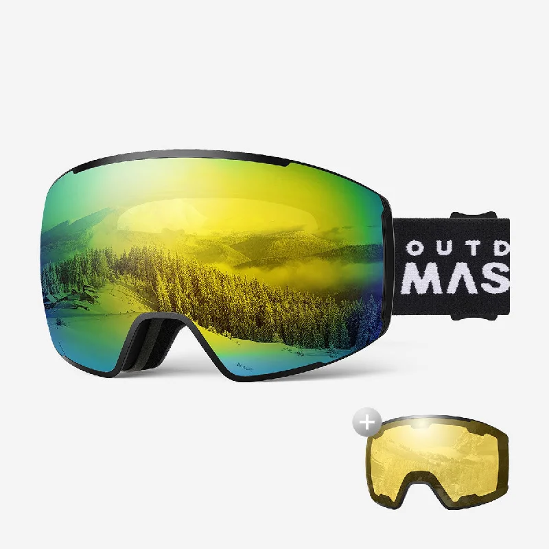 Black Strap VLT 13% Grey Lens REVO Gold + Polarized Yellow Lens VLT 75%