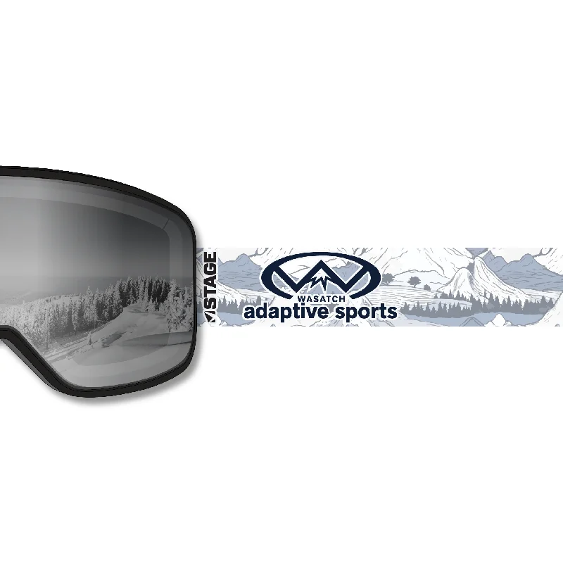 Wasatch Adaptive Sports Prop Ski Goggle - Black Frame w/ Mirror Chrome Lens - Adult Universal