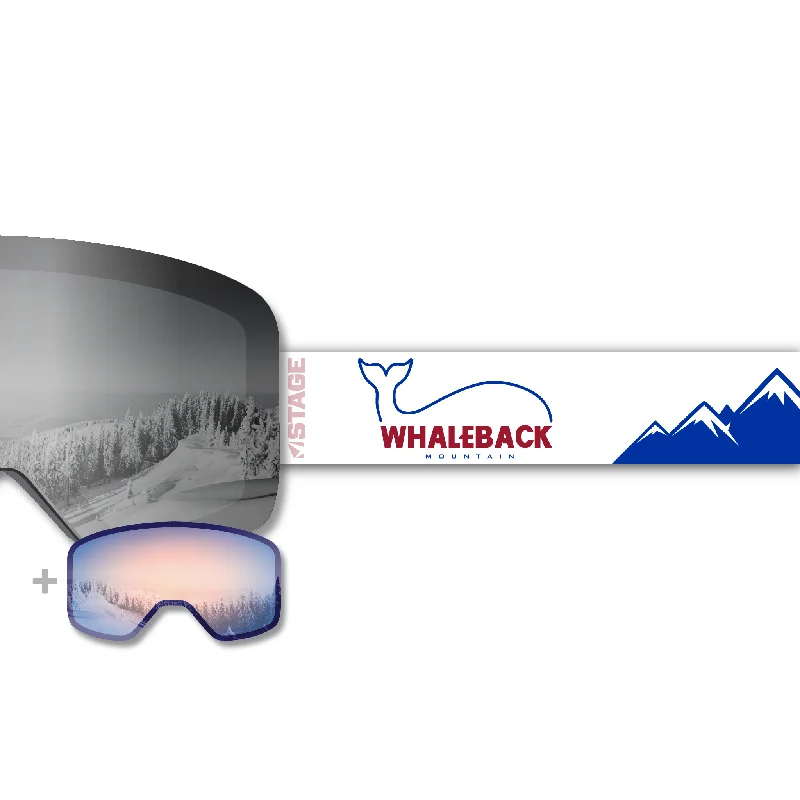 Whaleback Mountain Propnetic - Magnetic Ski Goggle + Bonus Lens